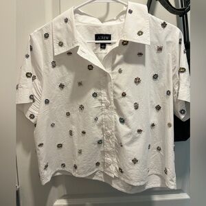 J. Crew Collection gamine jewel shirt